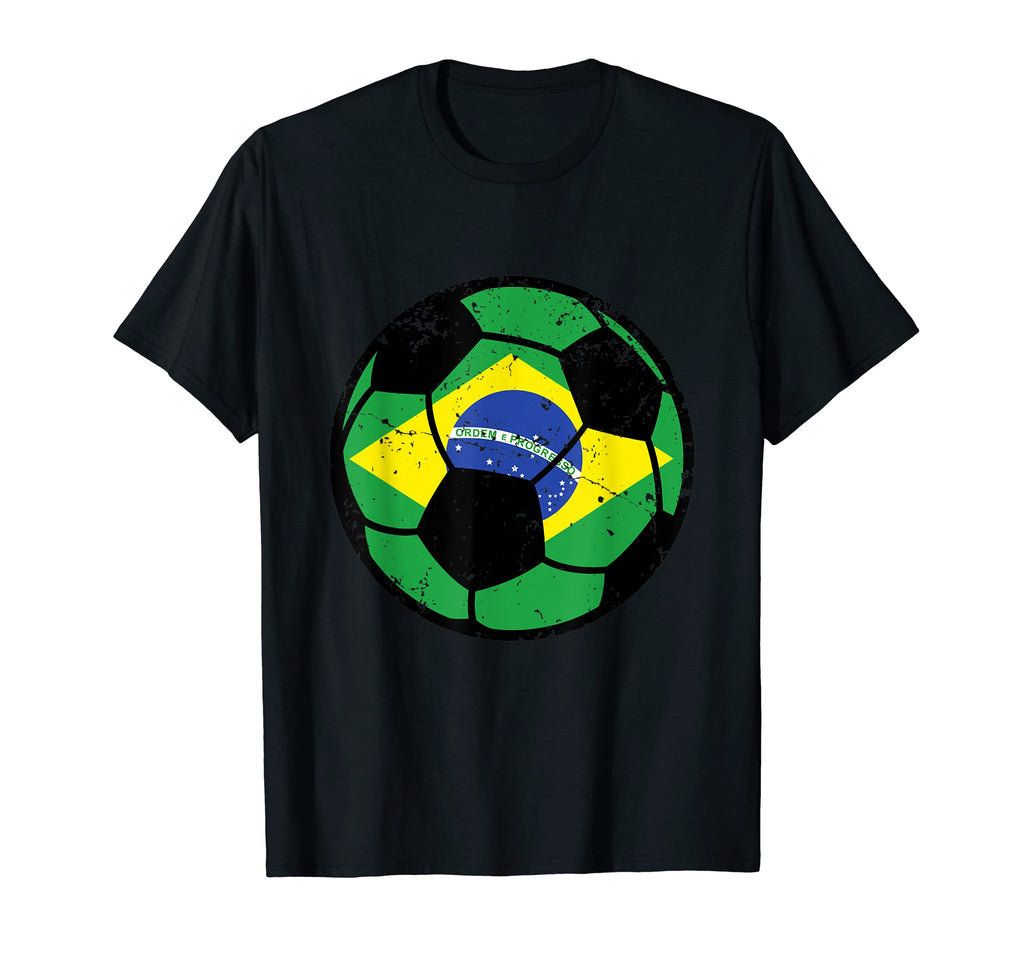 Brazil Flag Soccer Fans Football T-Shirt - Aesthetic Graphic for Adults - T-Shirt, Sweatshirt, Hoodie