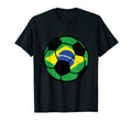 Brazil Flag Soccer Fans Football T-Shirt - Aesthetic Graphic for Adults - T-Shirt, Sweatshirt, Hoodie
