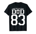 Custom Number 83 Proud Football Dad T-Shirt - Unique Graphic Unisex - T-Shirt, Sweatshirt, Hoodie