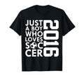 2016 Just Who Loves Soccer 10Th T-Shirt - Minimalist Print for Adults - T-Shirt, Sweatshirt, Hoodie