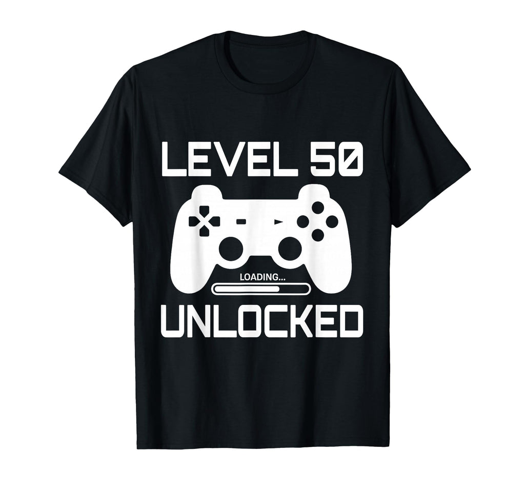 Level 50 Unlocked 50Th Birthday 50 Year T-Shirt - Aesthetic Graphic Unisex - T-Shirt, Sweatshirt, Hoodie