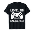 Level 50 Unlocked 50Th Birthday 50 Year T-Shirt - Aesthetic Graphic Unisex - T-Shirt, Sweatshirt, Hoodie