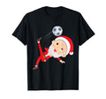 Santa Claus Loves Soccer T-Shirt - Trendy Graphic Unisex - T-Shirt, Sweatshirt, Hoodie