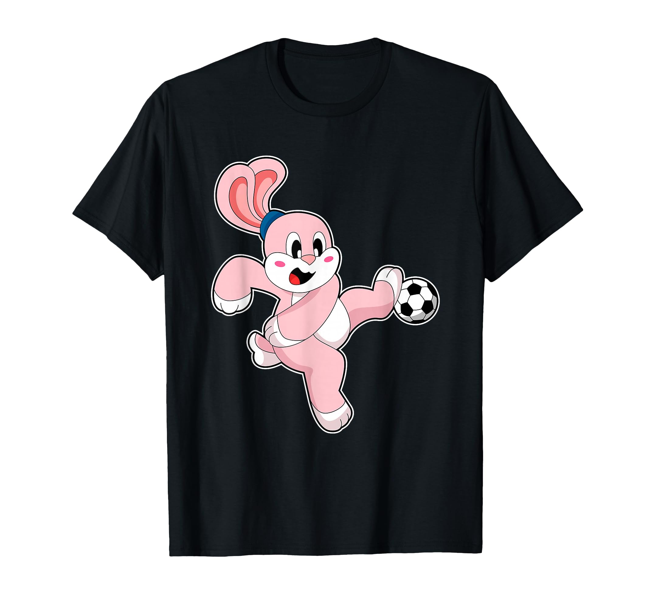 Rabbit Soccer Player Soccer Sports T-Shirt - Minimalist Print for Adults - T-Shirt, Sweatshirt, Hoodie