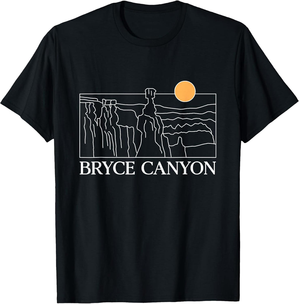 Bryce Canyon National Park Utah Minimalist Line Art - Adult & Kids T-Shirts, Sweatshirts & Hoodies apparel design preview 1