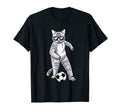 Funny Cat Lover Play Soccer Player Pet T-Shirt - Novelty Apparel Men Women - T-Shirt, Sweatshirt, Hoodie