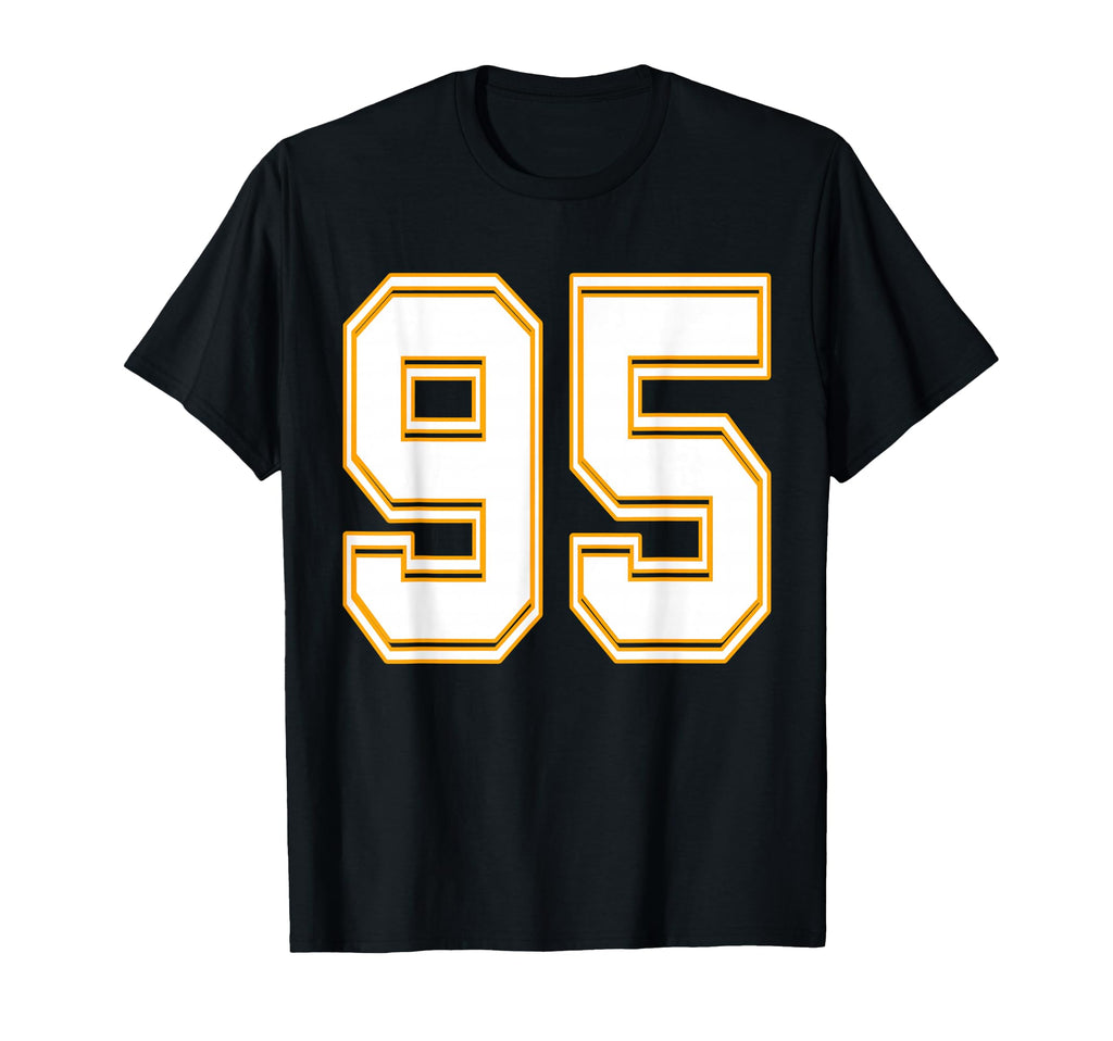 Number 95 Red Yellow White Football T-Shirt - Streetwear Style Men Women - T-Shirt, Sweatshirt, Hoodie