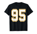 Number 95 Red Yellow White Football T-Shirt - Streetwear Style Men Women - T-Shirt, Sweatshirt, Hoodie
