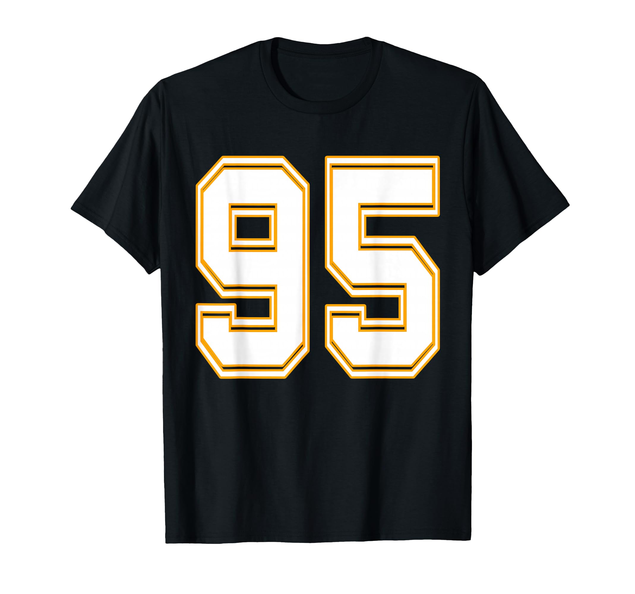 Number 95 Red Yellow White Football T-Shirt - Streetwear Style Men Women - T-Shirt, Sweatshirt, Hoodie