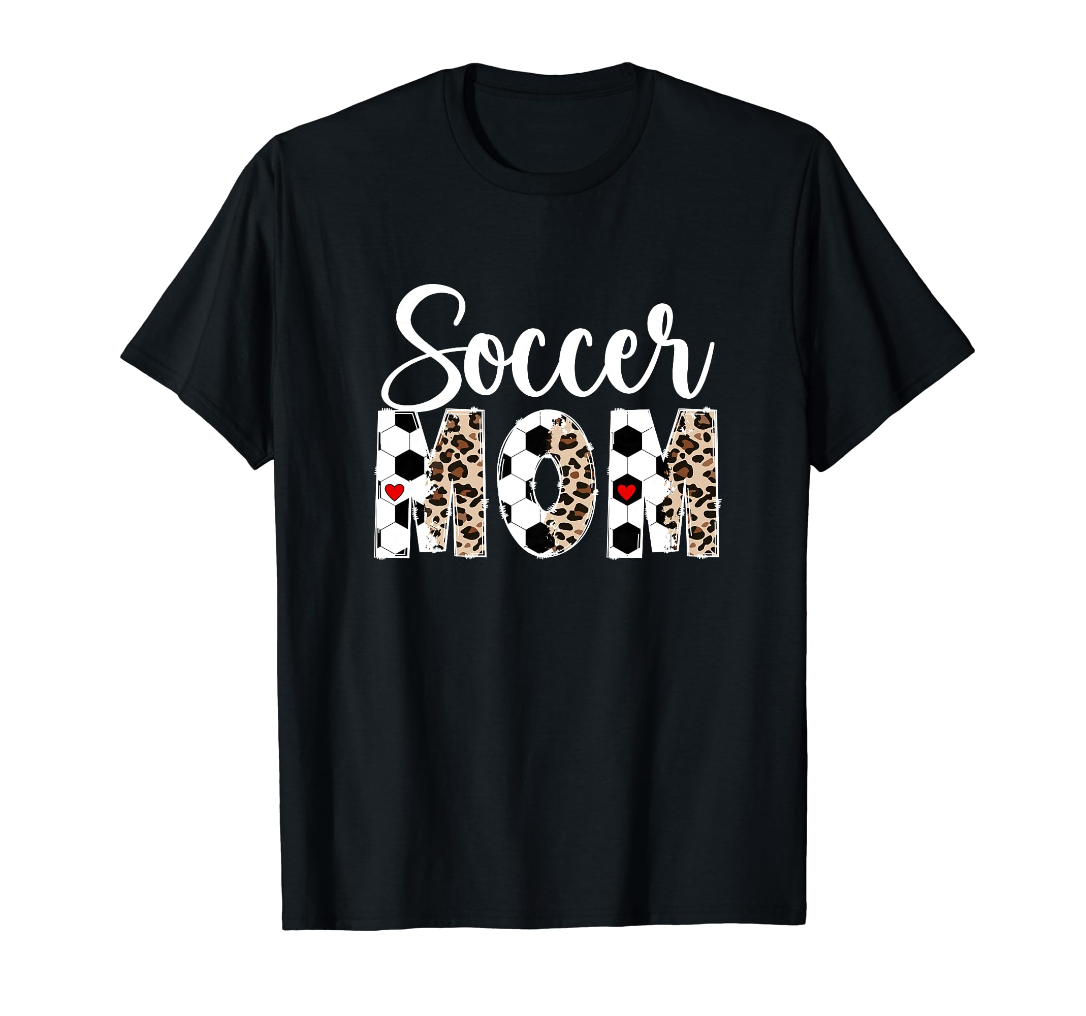 Soccer Mom Leopard Mom Soccer T-Shirt - Fun Novelty Design for Adults - T-Shirt, Sweatshirt, Hoodie