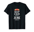 June Keep Calm Personalized Name T-Shirt - Custom Art Print Men Women - T-Shirt, Sweatshirt, Hoodie