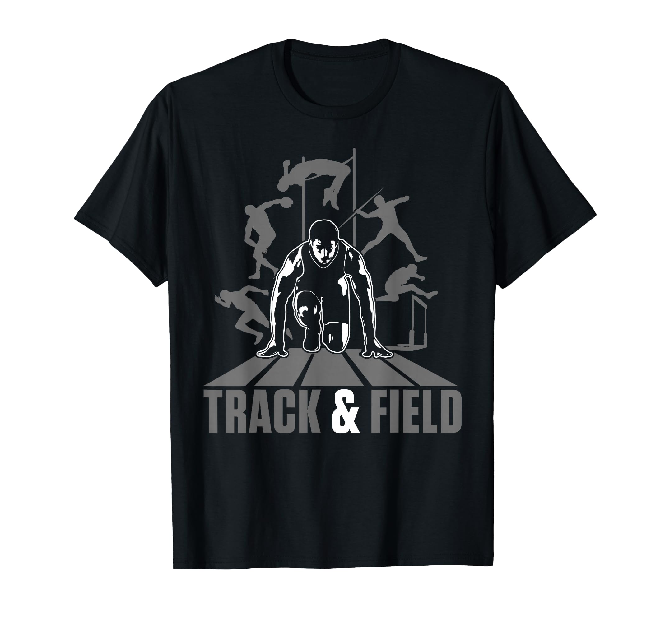 Track And Field Athletics And T-Shirt - Custom Art Print Men Women - T-Shirt, Sweatshirt, Hoodie