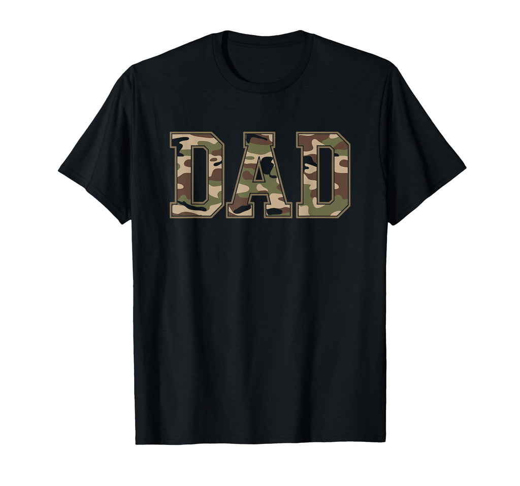 Camouflage Hunting Dad Fathers Day Military T-Shirt - Graphic Print Unisex - T-Shirt, Sweatshirt, Hoodie