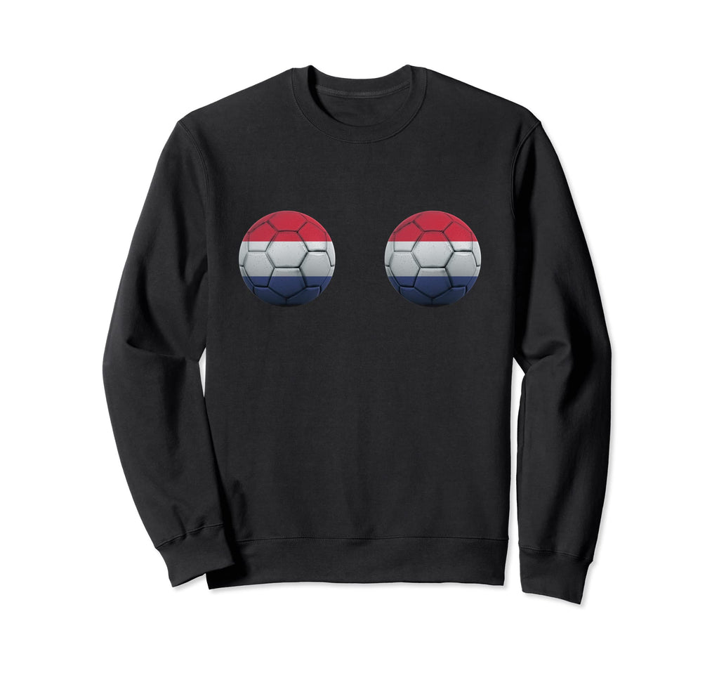Netherlands Soccer Dutch Flag Boobs Sweatshirt - Graphic Print Unisex - T-Shirt, Sweatshirt, Hoodie