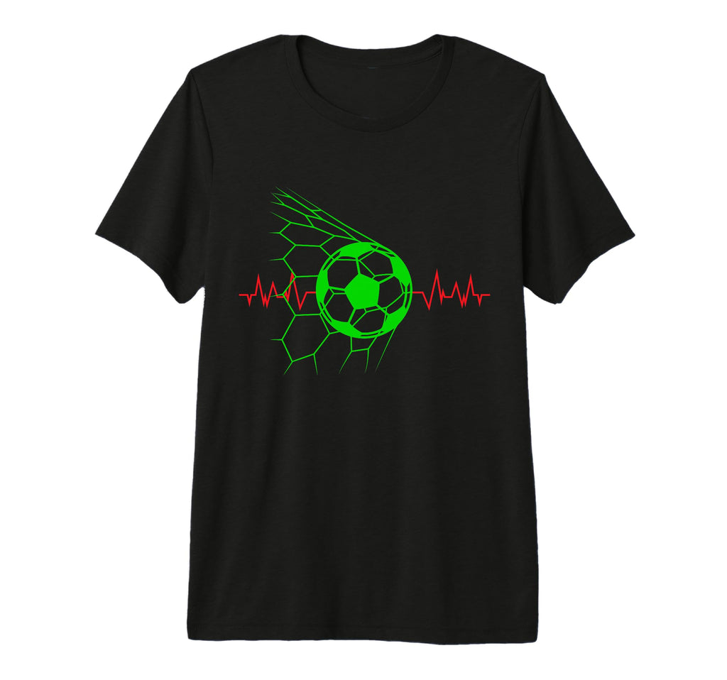 Soccer Ball Heartbeat Players And T-Shirt - Custom Art Print for Adults - T-Shirt, Sweatshirt, Hoodie