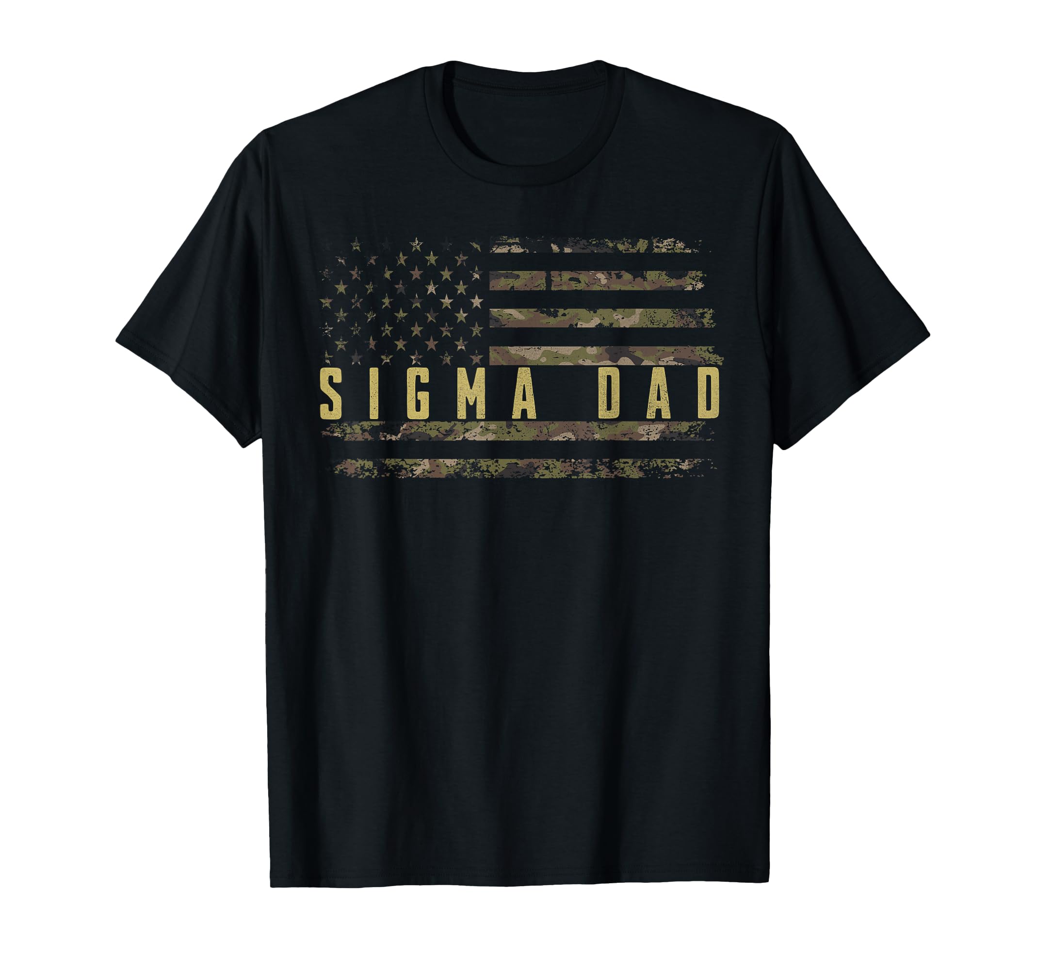 Sigma Dad Military Camo American Flag T-Shirt - Trendy Graphic Men Women - T-Shirt, Sweatshirt, Hoodie