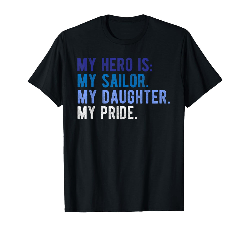 Proud Military Mom Dad Daughter T-Shirt - Minimalist Print for Adults - T-Shirt, Sweatshirt, Hoodie