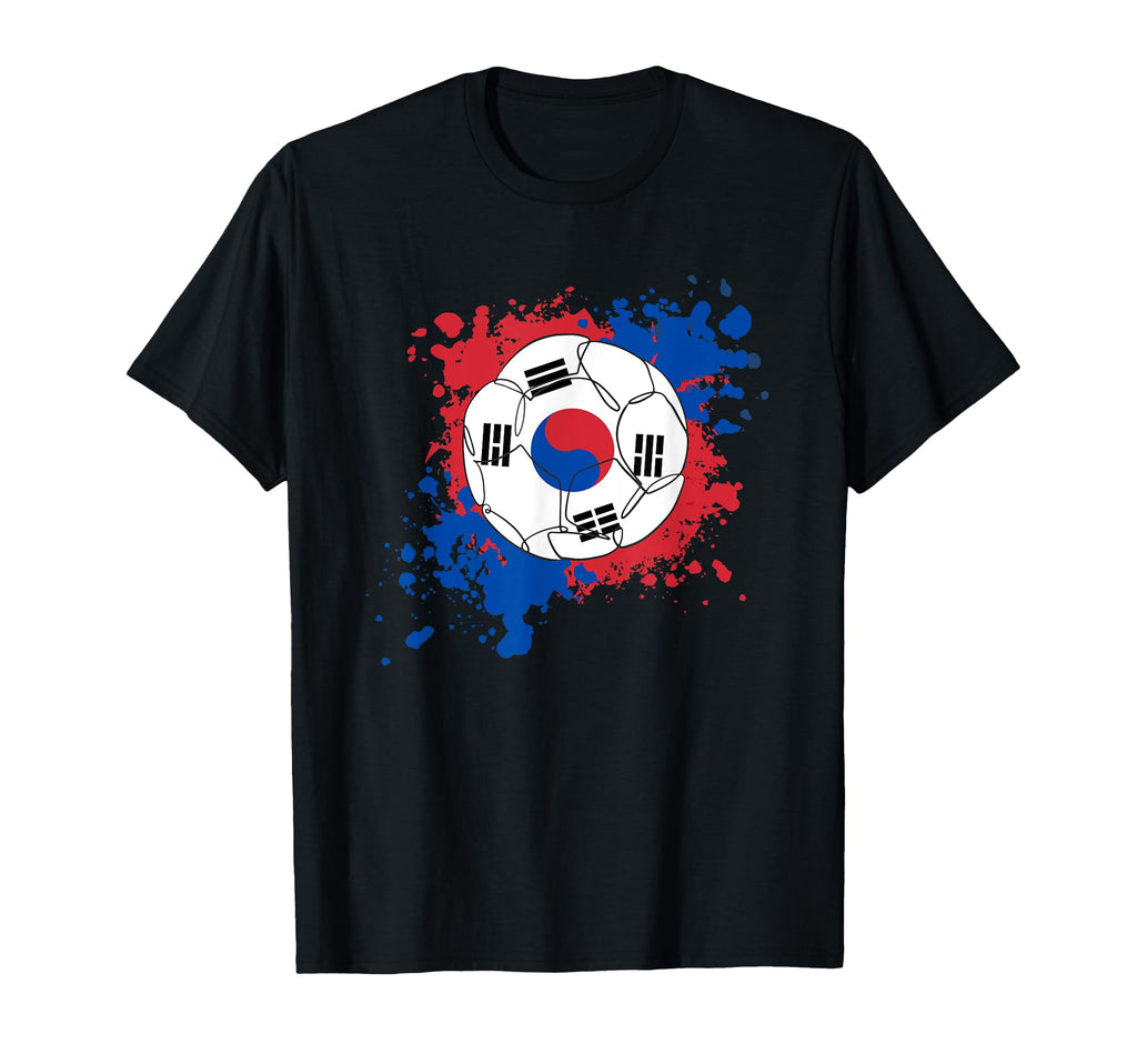 Soccer Ball Flag South Korea T-Shirt - Minimalist Print for Adults - T-Shirt, Sweatshirt, Hoodie