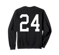 Number 24 Back Soccer Training Sweatshirt - Casual Everyday Wear Unisex - T-Shirt, Sweatshirt, Hoodie