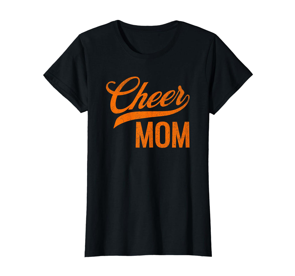 Cheer Mom Orange And Black T-Shirt - Aesthetic Graphic Men Women - T-Shirt, Sweatshirt, Hoodie
