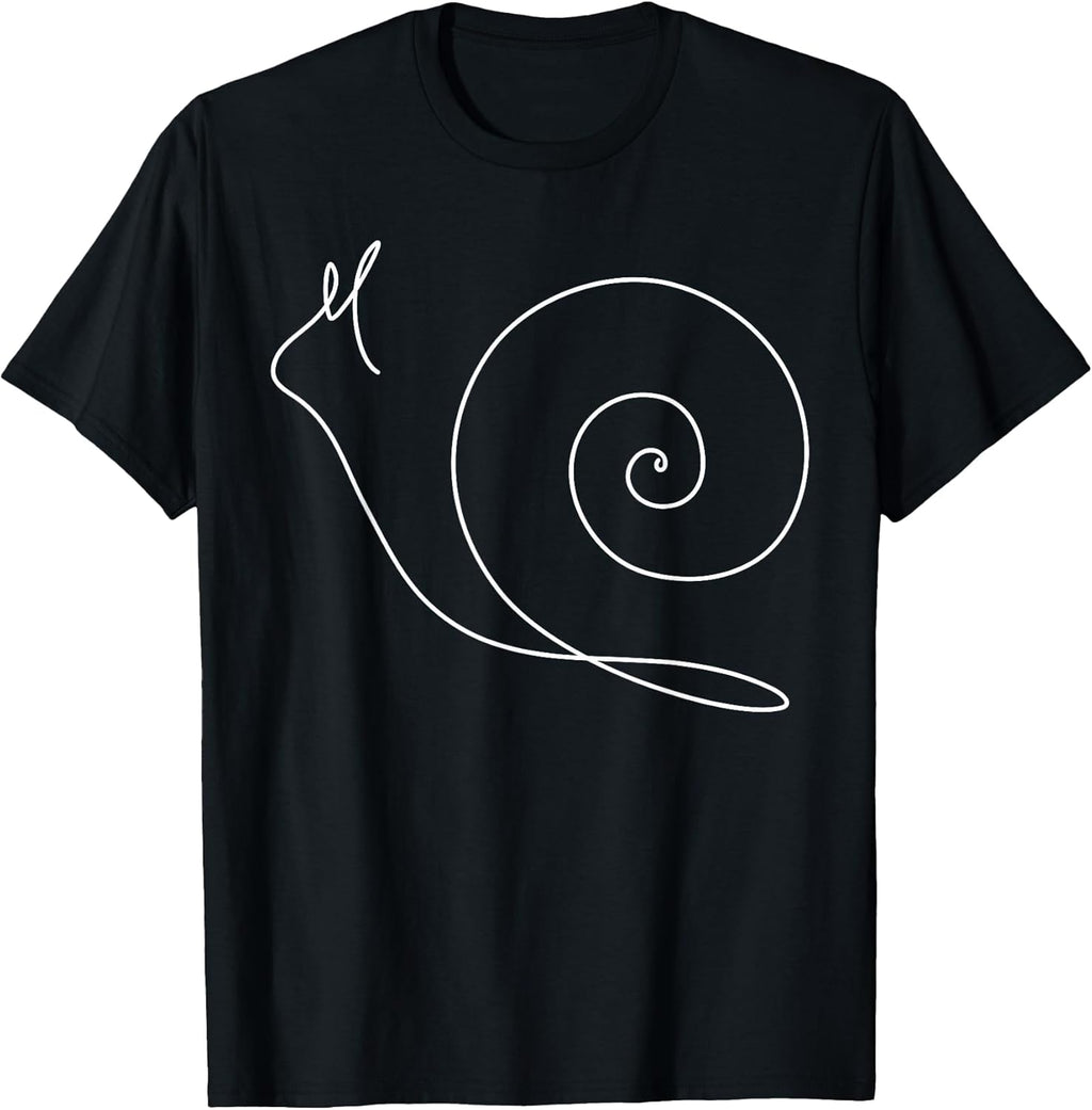 Minimalist Snail Minimalism Outline Lineart - Adult & Kids T-Shirts, Sweatshirts & Hoodies apparel design preview 1