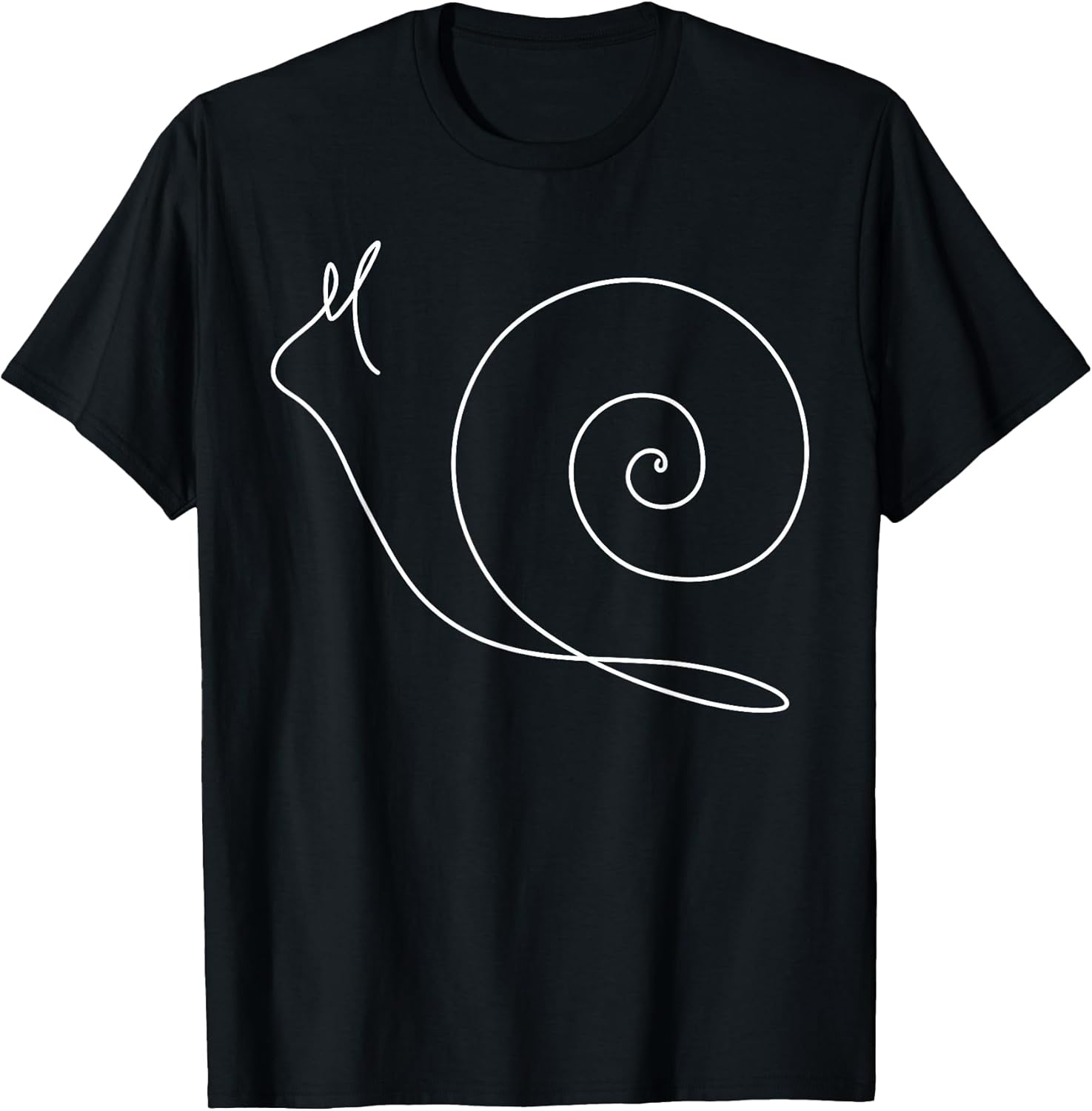 Minimalist Snail Minimalism Outline Lineart - Adult & Kids T-Shirts, Sweatshirts & Hoodies apparel design preview 1