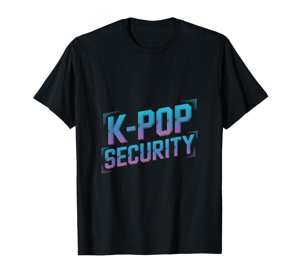 Kpop Security Funny Glitch Typography T-Shirt - Graphic Print for Adults - T-Shirt, Sweatshirt, Hoodie