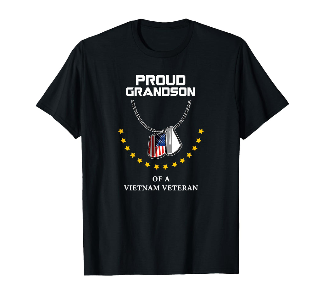 Proud Grandson Vietnam Veteran Army T-Shirt - Fun Novelty Design Unisex - T-Shirt, Sweatshirt, Hoodie