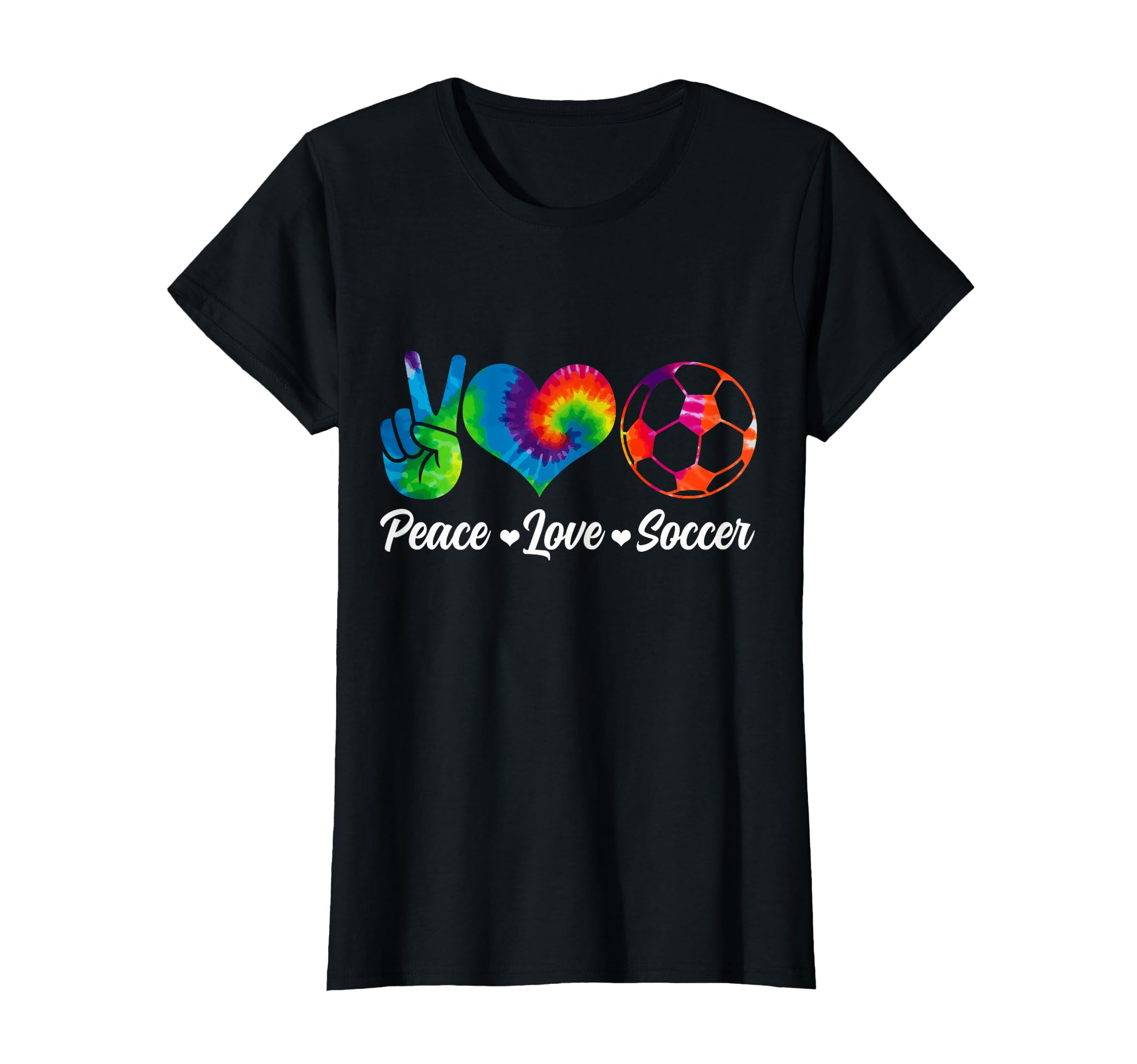 Soccer Tie Dye Peace Love Soccer Player T-Shirt - Unique Graphic for Adults - T-Shirt, Sweatshirt, Hoodie
