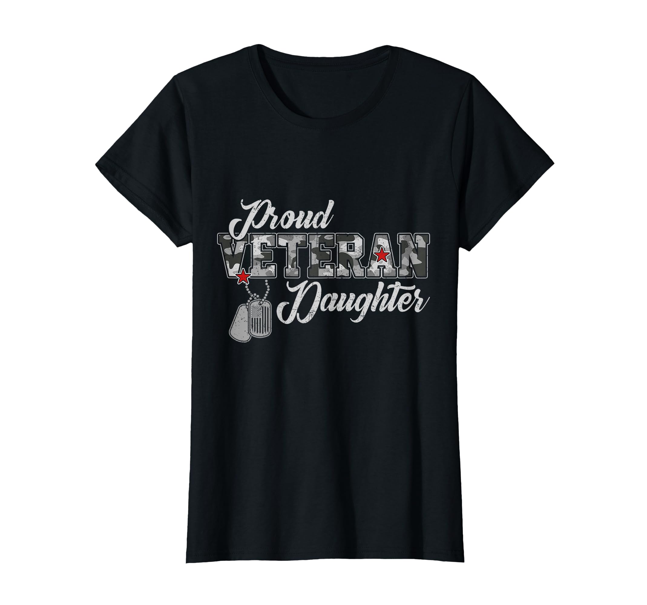 Proud Veteran Daughter Camouflage Us Vet T-Shirt - Graphic Print Unisex - T-Shirt, Sweatshirt, Hoodie