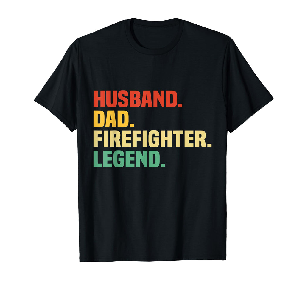 Husband Dad Firefighter Legend Fireman T-Shirt - Minimalist Print Unisex - T-Shirt, Sweatshirt, Hoodie