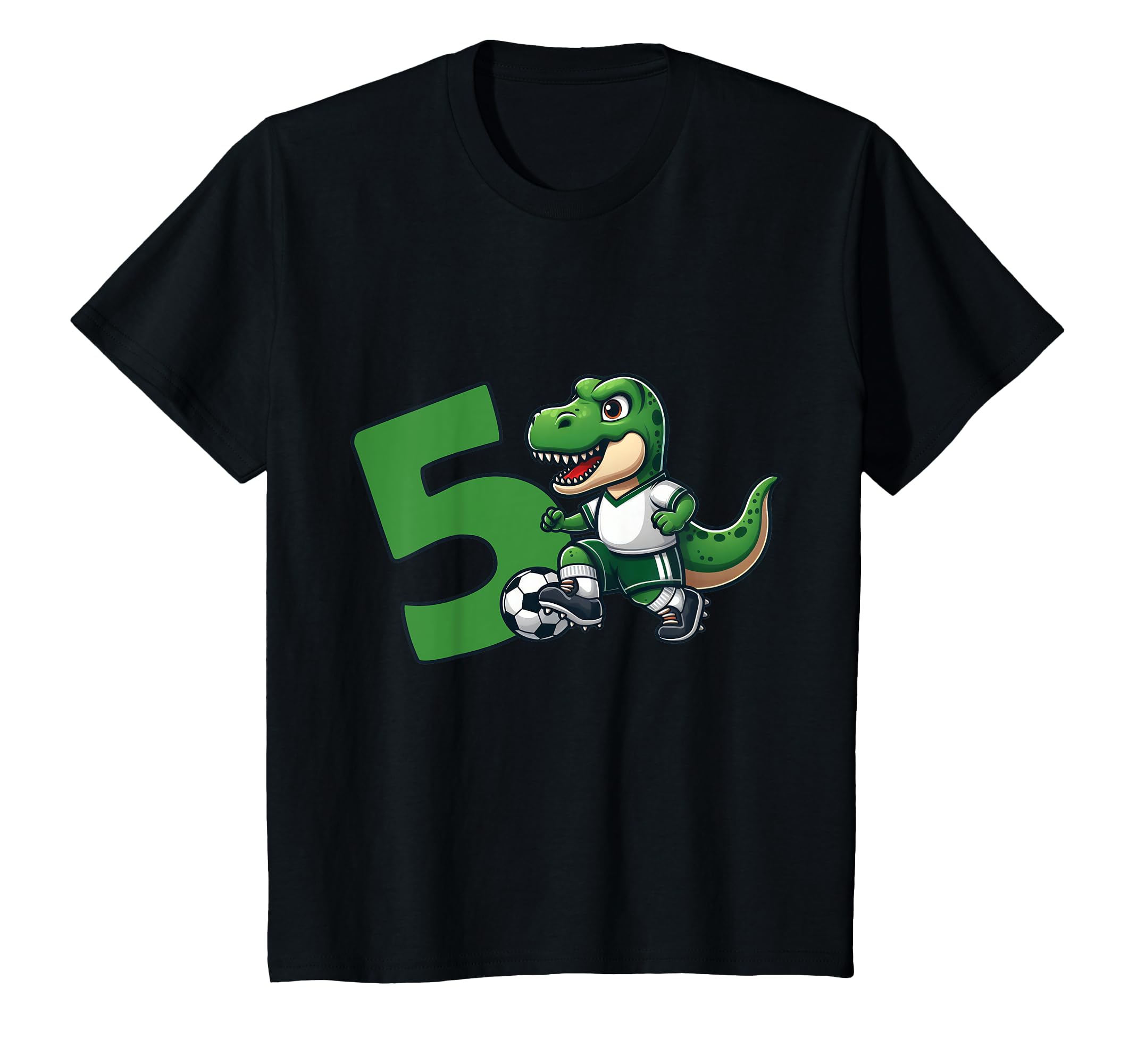 Dinosaur 5 Years Soccer 5Th Birthday T-Shirt - Minimalist Print Men Women - T-Shirt, Sweatshirt, Hoodie