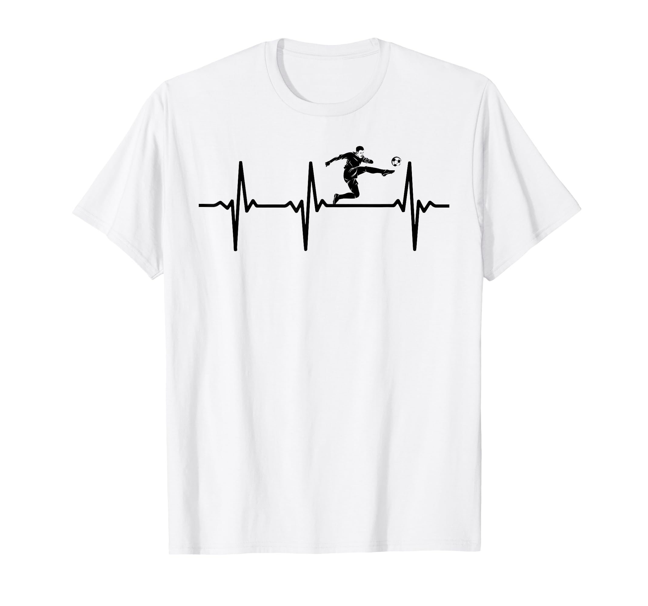 Soccer Heartbeat Soccer Player Soccer T-Shirt - Graphic Print for Adults - T-Shirt, Sweatshirt, Hoodie
