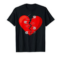 Heart Broken Safety Pins Anti Valentine T-Shirt - Aesthetic Graphic Unisex - T-Shirt, Sweatshirt, Hoodie