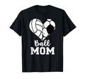 Ball Mom Heart Funny Soccer Volleyball T-Shirt - Streetwear Style Unisex - T-Shirt, Sweatshirt, Hoodie