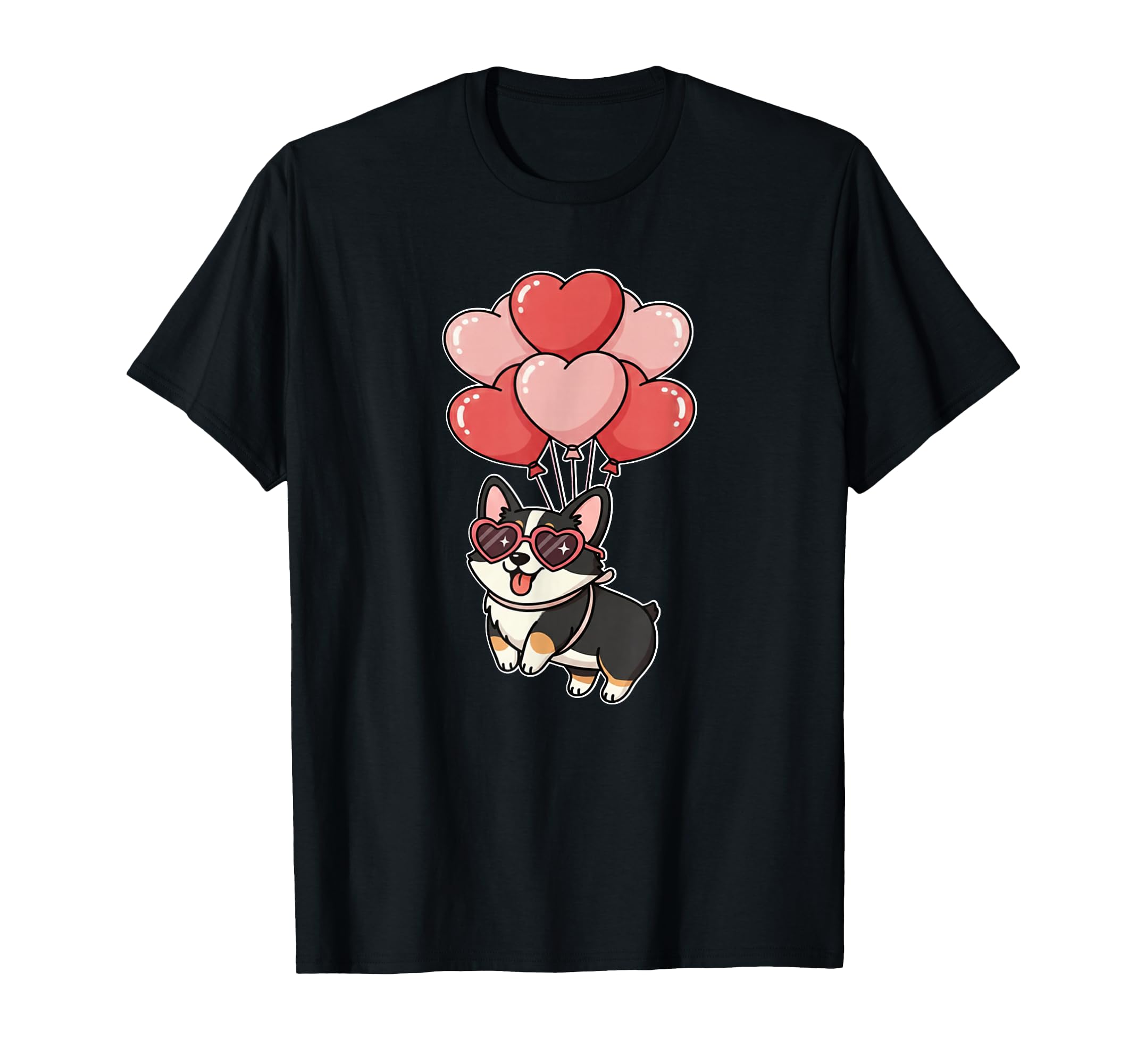 Womens Valentines Day Black Tricolor T-Shirt - Casual Everyday Wear Unisex - T-Shirt, Sweatshirt, Hoodie