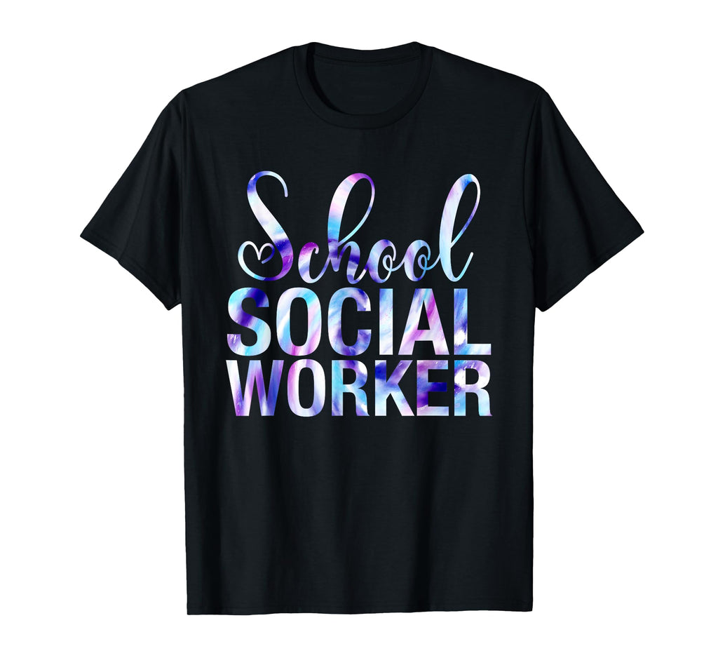 School Social Worker Tie Dye T-Shirt - Aesthetic Graphic for Adults - T-Shirt, Sweatshirt, Hoodie