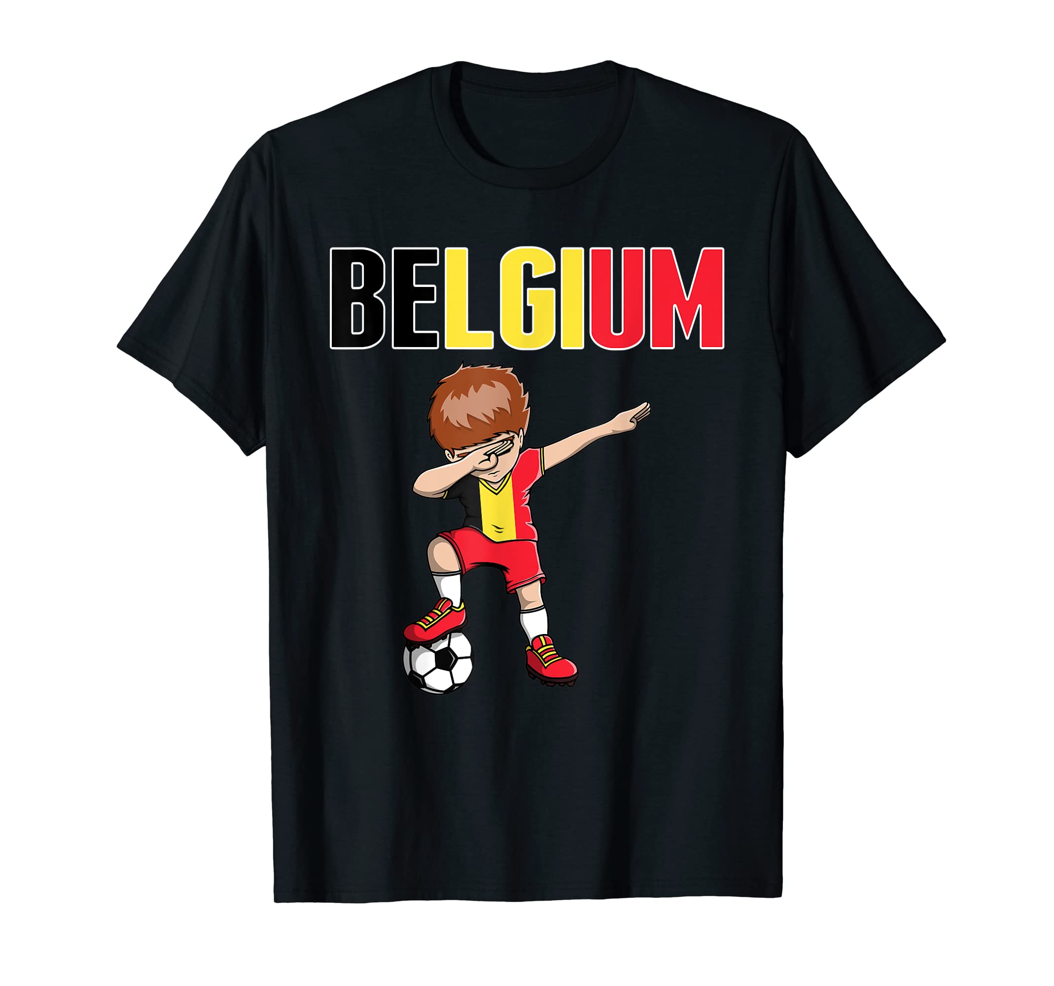 Dabbing Soccer Belgium Soccer Fans T-Shirt - Custom Art Print for Adults - T-Shirt, Sweatshirt, Hoodie