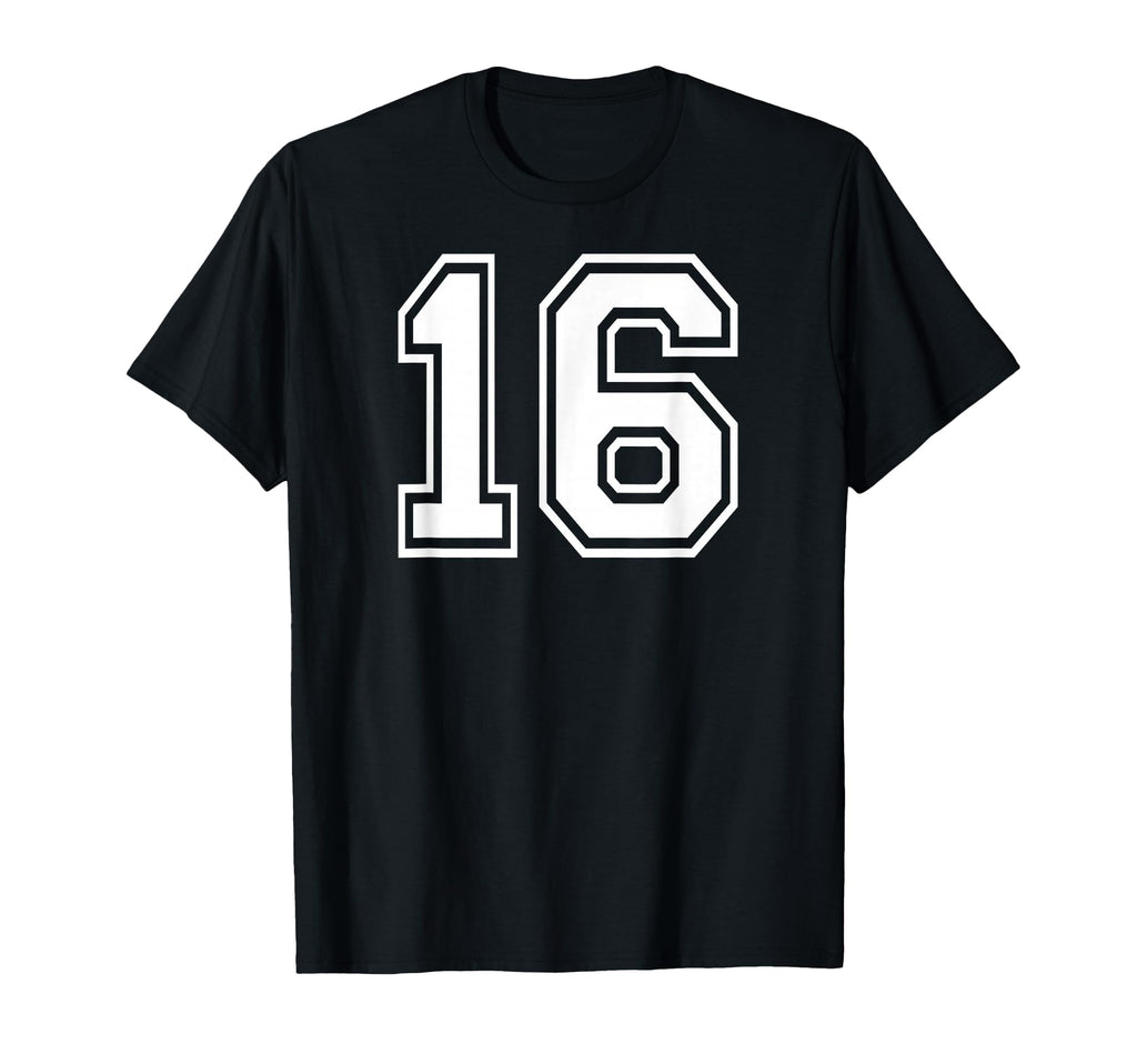 16 Number Sixteen Team Sports Sweet T-Shirt - Fun Novelty Design Men Women - T-Shirt, Sweatshirt, Hoodie