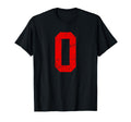 Distressed Red Number 0 Jersey Player T-Shirt - Graphic Print Unisex - T-Shirt, Sweatshirt, Hoodie