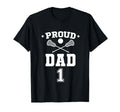Proud Lacrosse Dad Number 1 Personalized T-Shirt - Custom Art Print Unisex - T-Shirt, Sweatshirt, Hoodie