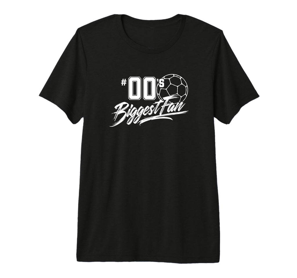 Number 00S Biggest Fan Soccer Player Mom T-Shirt - Minimalist Print Unisex - T-Shirt, Sweatshirt, Hoodie