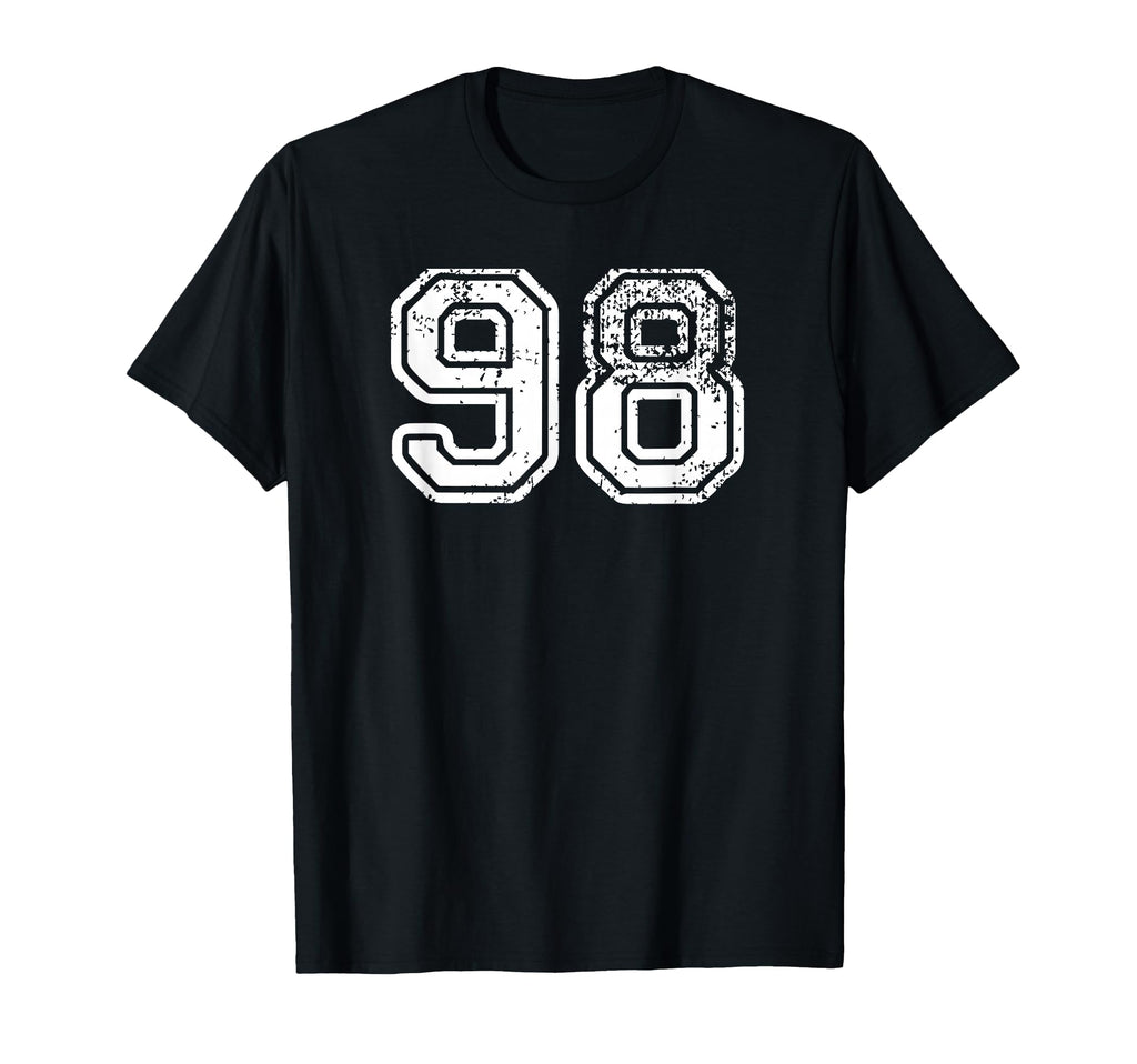 Number 98 Baseball Football Soccer T-Shirt - Unique Graphic for Adults - T-Shirt, Sweatshirt, Hoodie