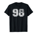 Number 98 Baseball Football Soccer T-Shirt - Unique Graphic for Adults - T-Shirt, Sweatshirt, Hoodie