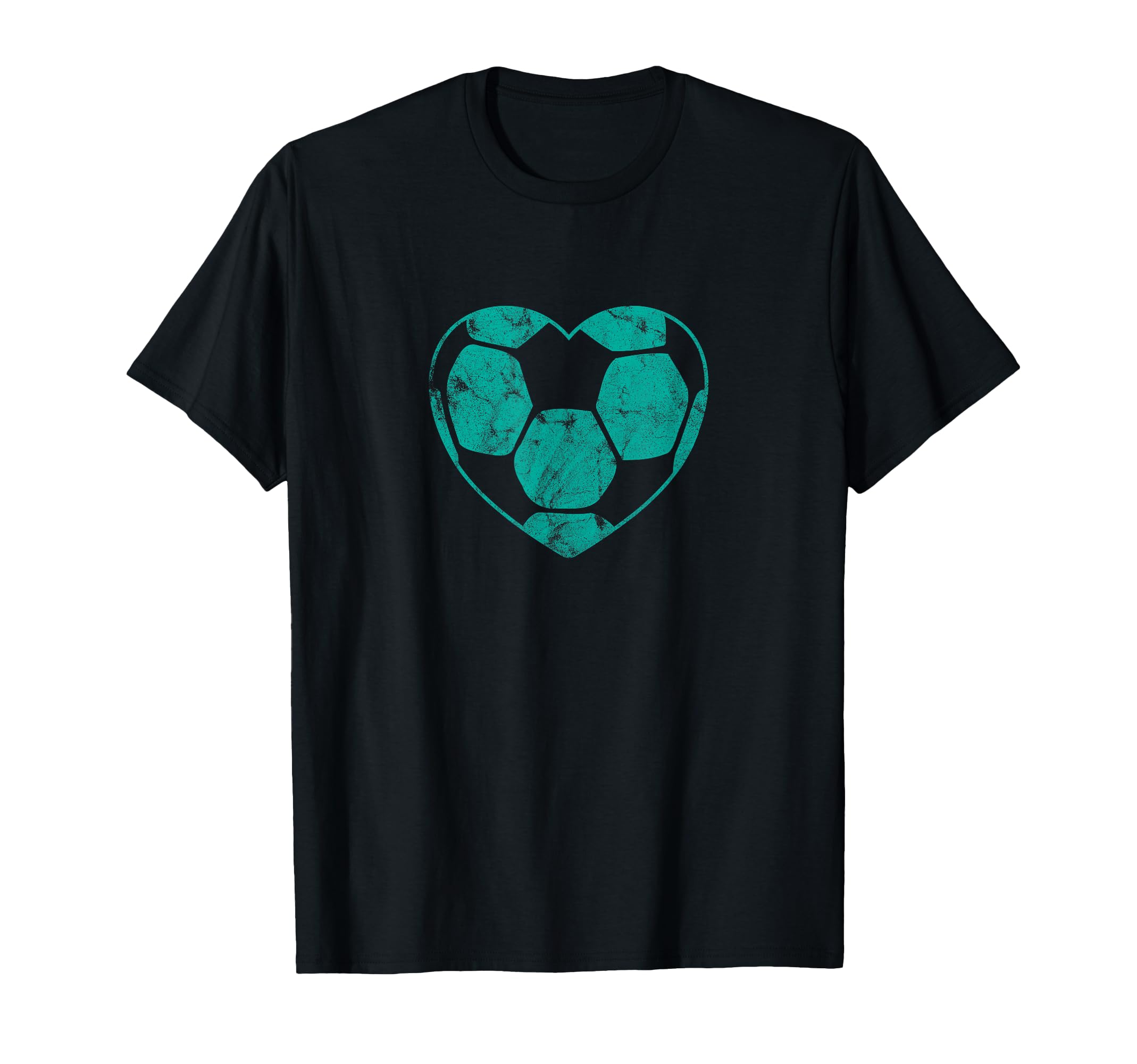 Soccer Ball Teal Heart Mom Fan Parent T-Shirt - Fun Novelty Design Unisex - T-Shirt, Sweatshirt, Hoodie