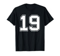 Number 19 Baseball Football Soccer T-Shirt - Aesthetic Graphic Men Women - T-Shirt, Sweatshirt, Hoodie