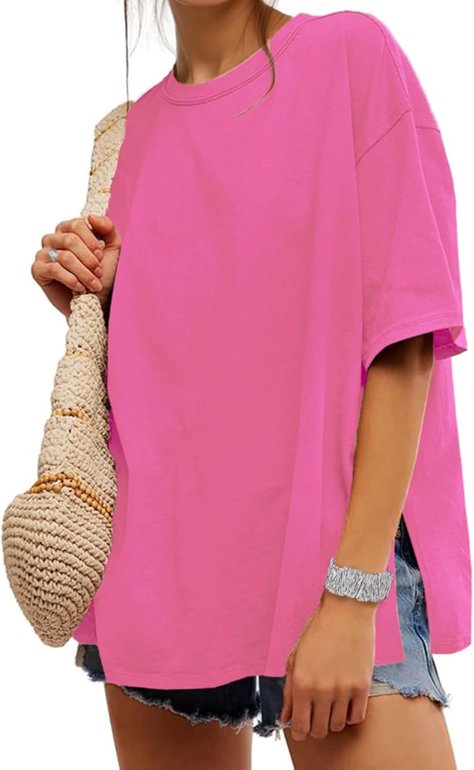 Womens Oversized Summer Trendy Short Sleeve Crew Neck - Adult & Kids T-Shirts, Sweatshirts & Hoodies apparel design preview 1
