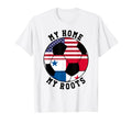 My Home My Roots Panama Flag Soccer T-Shirt - Aesthetic Graphic Men Women - T-Shirt, Sweatshirt, Hoodie