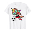 Unicorn Dabbing Iraq Soccer Jersey Iraqi T-Shirt - Trendy Graphic Unisex - T-Shirt, Sweatshirt, Hoodie