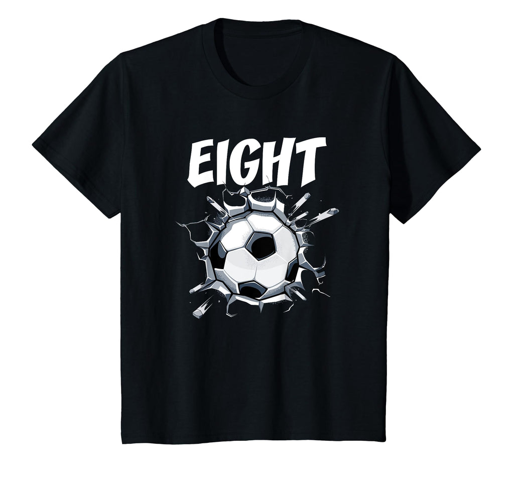 8 Year Old Soccer Birthday Party Theme T-Shirt - Novelty Apparel Unisex - T-Shirt, Sweatshirt, Hoodie